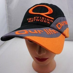 Q Television Network Hat Black Stitched Adjustable